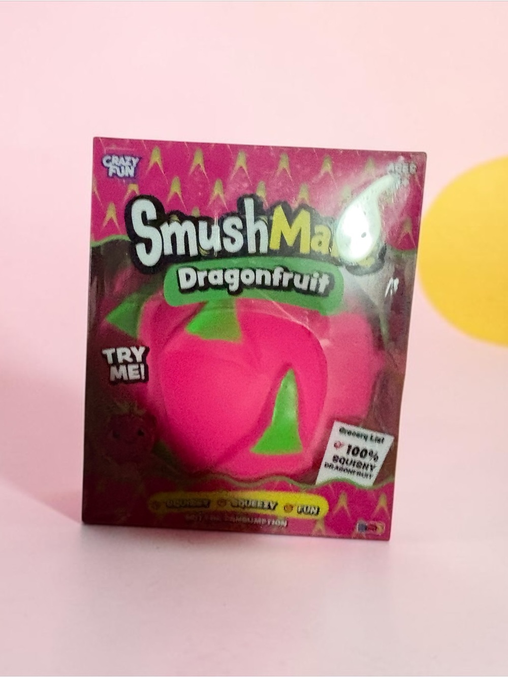 Rare SmushMart Dragonfruit Squishy Toy -
